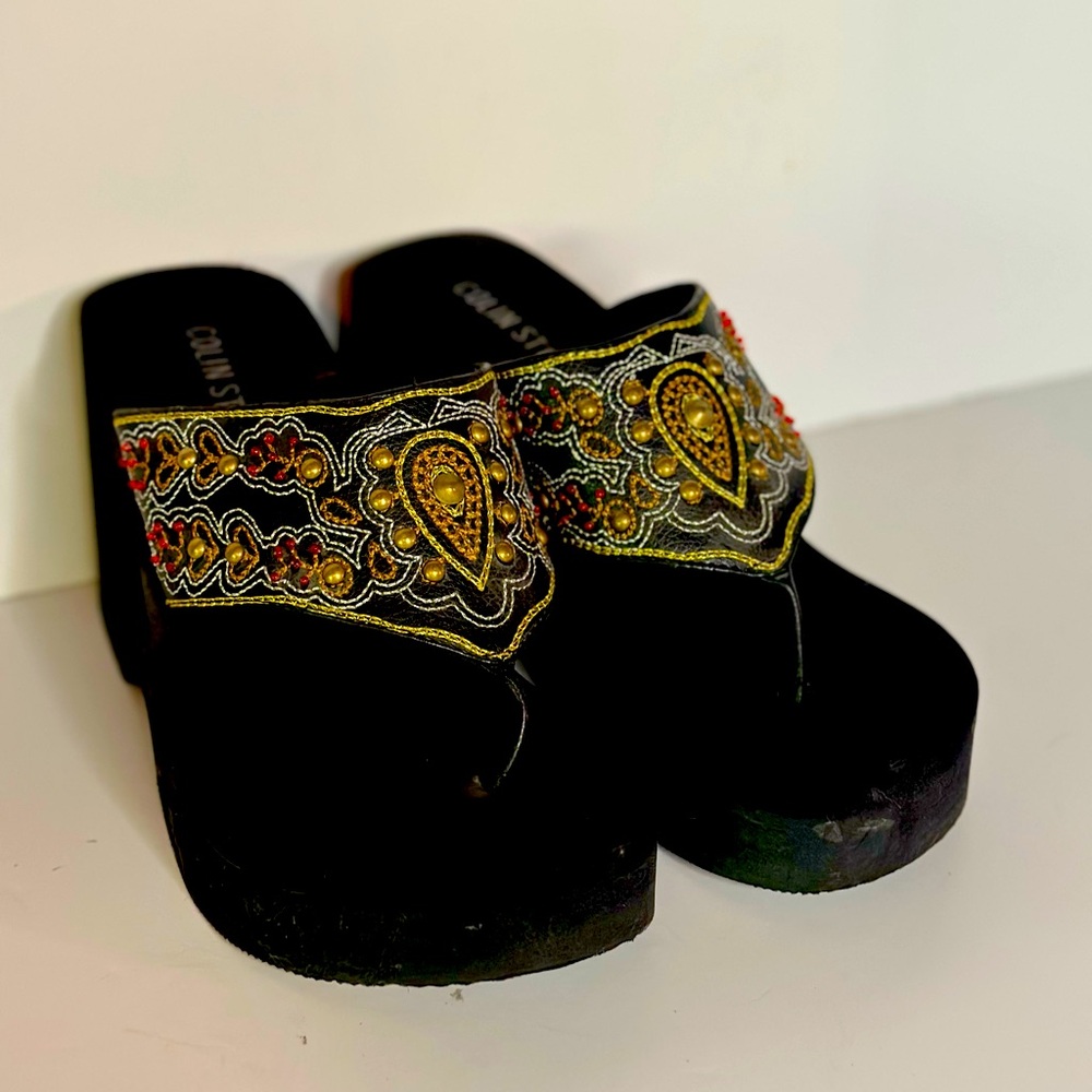 Colin Stuart - wedge thong with beaded top